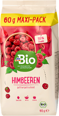 Trockenfrüchte, Himbeeren gefriergetrocknet, 60 g