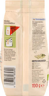 Trockenfrüchte, Ingwer-Würfel kandiert, 100 g