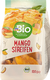 Trockenfrüchte, Mangostreifen, 100 g