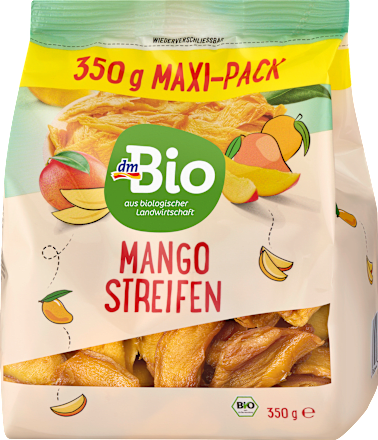 Trockenfrüchte, Mangostreifen, 350 g