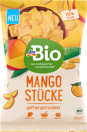 Trockenfrüchte, Mangostücke gefriergetrocknet, 25 g