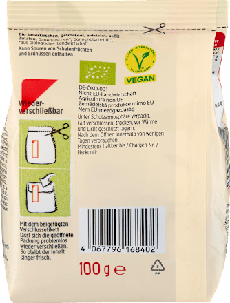 Trockenfrüchte, Sauerkirschen entsteint, 100 g