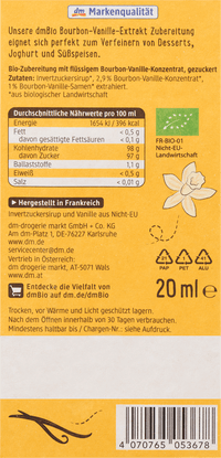dmBio Vanilleextrakt, 20 ml