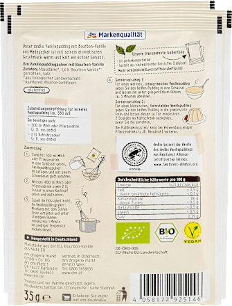 Vanillepudding mit Bourbon-Vanille (3x35 g), 105 g