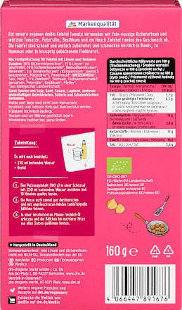 Vegane Falafel Tomate mit roten Linsen, 160 g