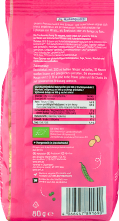 Vegane Protein Chunks mit Würzmischung Kebab-Style, 80 g