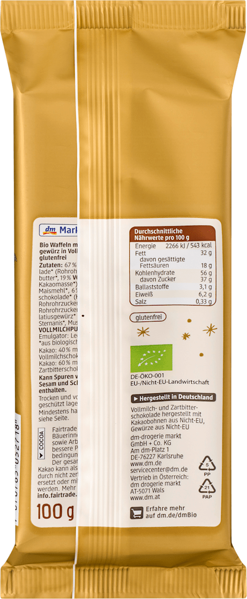 dmBio Waffeln, Spekulatius, 100 g