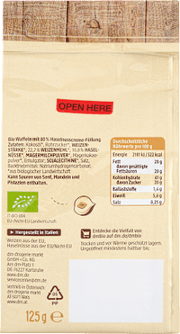 Waffelwürfel, Haselnuss, 125 g