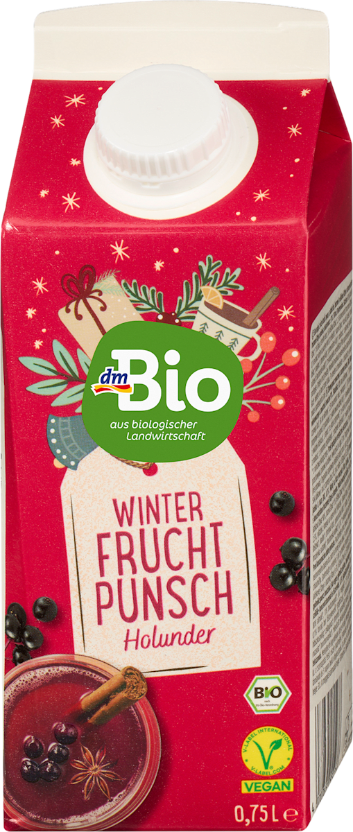 dmBio Winter Fruchtpunsch, Holunder, 750 ml