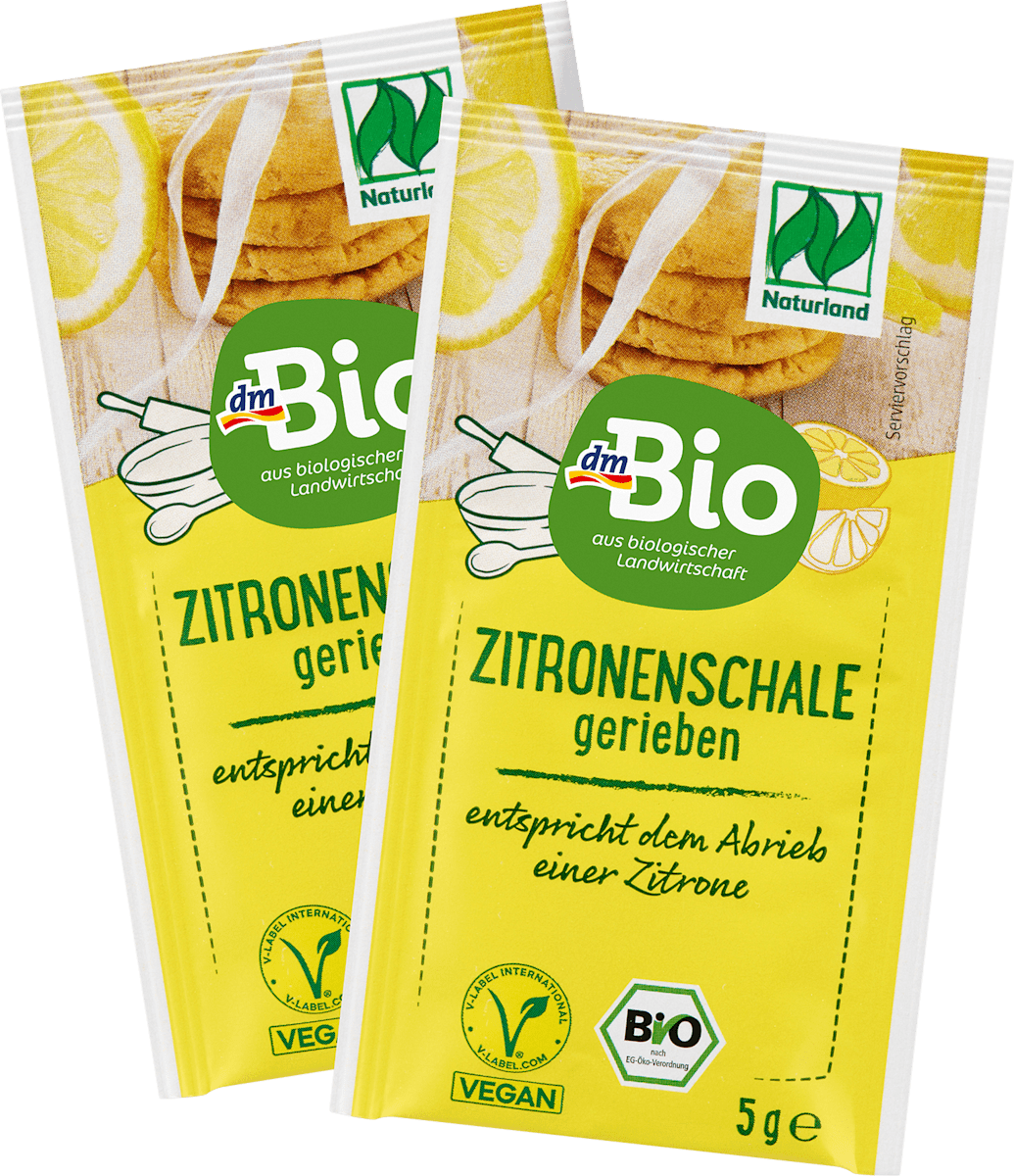 dmBio Zitronenschale gerieben 2 x 5 g, 10 g