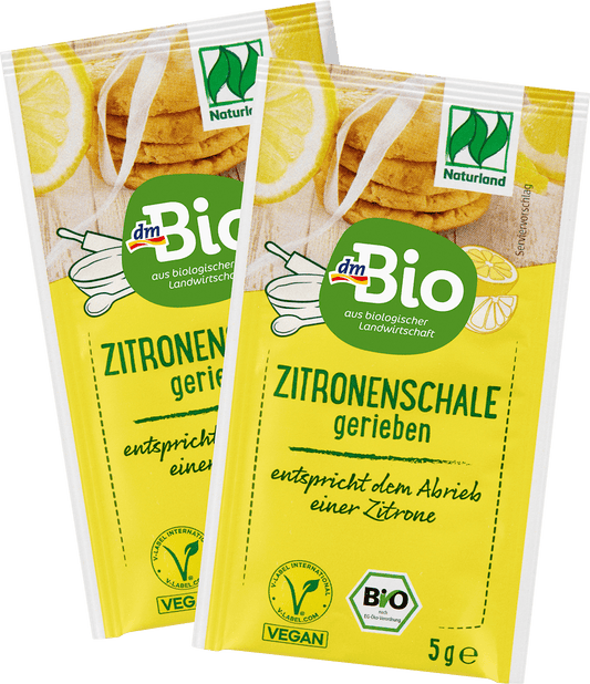 dmBio Zeste de citron râpé 2 x 5 g, 10 g