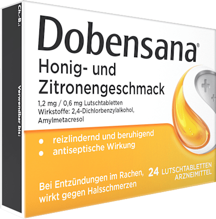 Honig- und Zitronengeschmack Lutschtabletten, 24 St