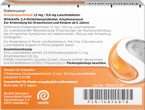 Sinaasappelsmaak zuigtabletten met vitamine C, 24 stuks