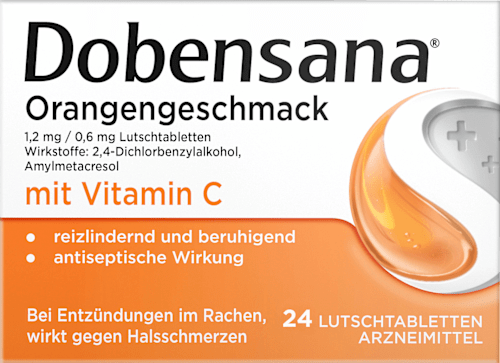 Sinaasappelsmaak zuigtabletten met vitamine C, 24 stuks