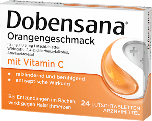 Sinaasappelsmaak zuigtabletten met vitamine C, 24 stuks