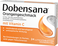 Sinaasappelsmaak zuigtabletten met vitamine C, 24 stuks