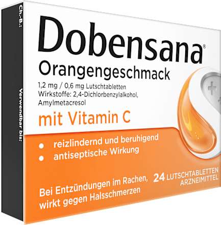 Sinaasappelsmaak zuigtabletten met vitamine C, 24 stuks
