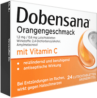 Sinaasappelsmaak zuigtabletten met vitamine C, 24 stuks