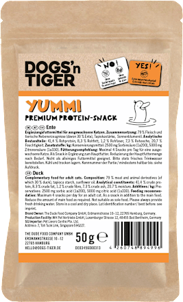 Katzenleckerli mit Ente, Yummie, 50 g