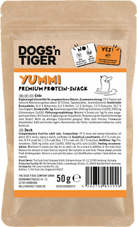 Katzenleckerli mit Ente, Yummie, 50 g