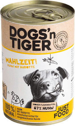 Nassfutter Hund mit Huhn & Karotte, Mahlzeit!, 400 g