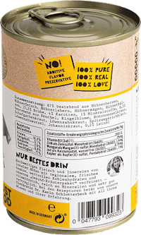 Nassfutter Hund mit Huhn & Karotte, Mahlzeit!, 400 g