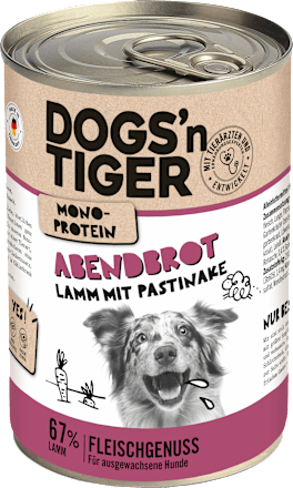 Nassfutter Hund mit Lamm, Abendbrot, 400 g