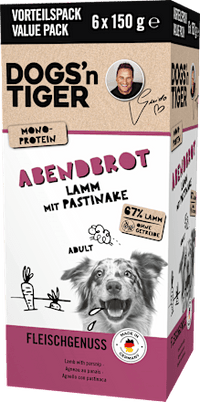 Nassfutter Hund mit Lamm & Pastinake, Abendbrot Multipack (6x150 g), 900 g