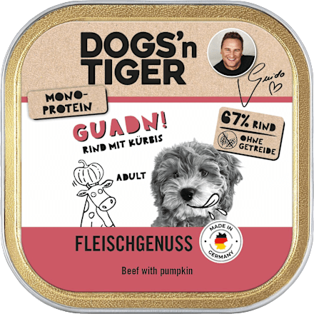 Nassfutter Hund mit Rind & Kürbis, Guadn!, 150 g