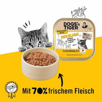 Nassfutter Katze, Huhn mit Herzen & Möhre, Herzlich, 100 g