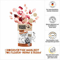 Nassfutter Katze mit Huhn, Fasan & Pastinake, Zierfeder, 85 g