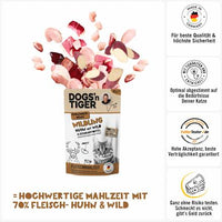 Nassfutter Katze mit Huhn, Wild & Süßkartoffel, Wildling, 85 g