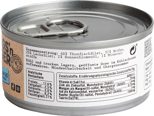 Nassfutter Katze mit Thunfisch & Lachs, Meer!, 70 g