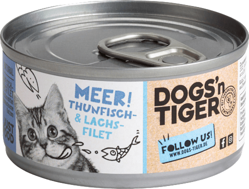 Nassfutter Katze mit Thunfisch & Lachs, Meer!, 70 g