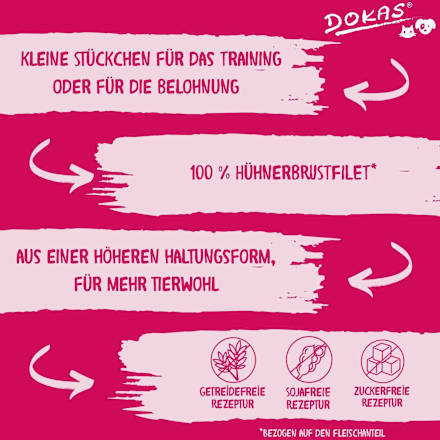Kausnack Hund, Hühnerbruststücke, 50 g