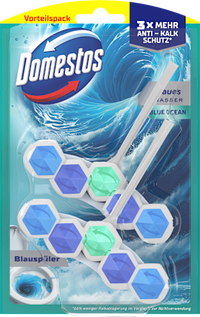 Toiletsteen blauw spoeling Oceaan, 2 stuks