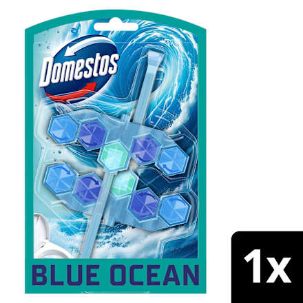 Toiletsteen blauw spoeling Oceaan, 2 stuks