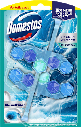 Toiletsteen blauw spoeling Oceaan, 2 stuks