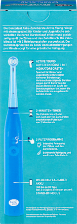 Elektrische Zahnbürste Kinder Active Young blau, 1 St