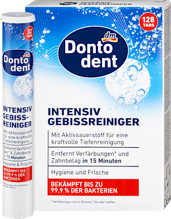 Gebissreiniger Tabs intensiv, Vorteilspack, 128 St