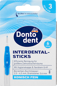Interdentale ragers blauw 0,6 mm ISO 3, 6 stuks