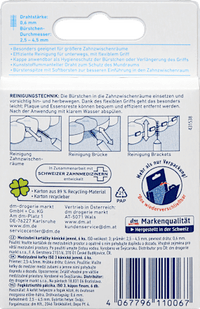 Interdentale ragers blauw 0,6 mm ISO 3, 6 stuks