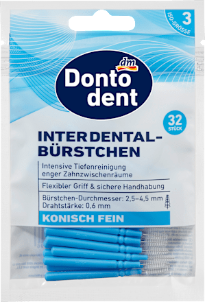Interdentale ragers blauw 0,6 mm ISO 3, 32 stuks