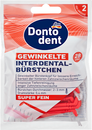 Interdentale ragers gehoekt ISO 2, 28 stuks