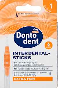 Interdentale ragers oranje 0,45 mm ISO 1, 6 stuks
