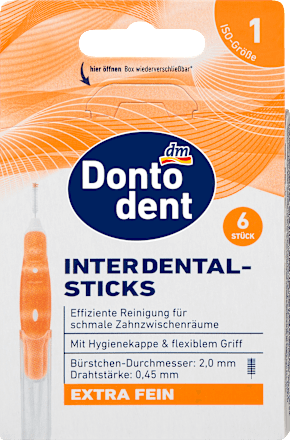 Interdentale ragers oranje 0,45 mm ISO 1, 6 stuks