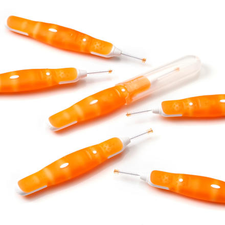 Interdentale ragers oranje 0,45 mm ISO 1, 6 stuks