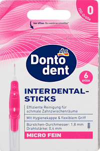 Interdentale ragers roze 0,4 mm ISO 0, 6 stuks