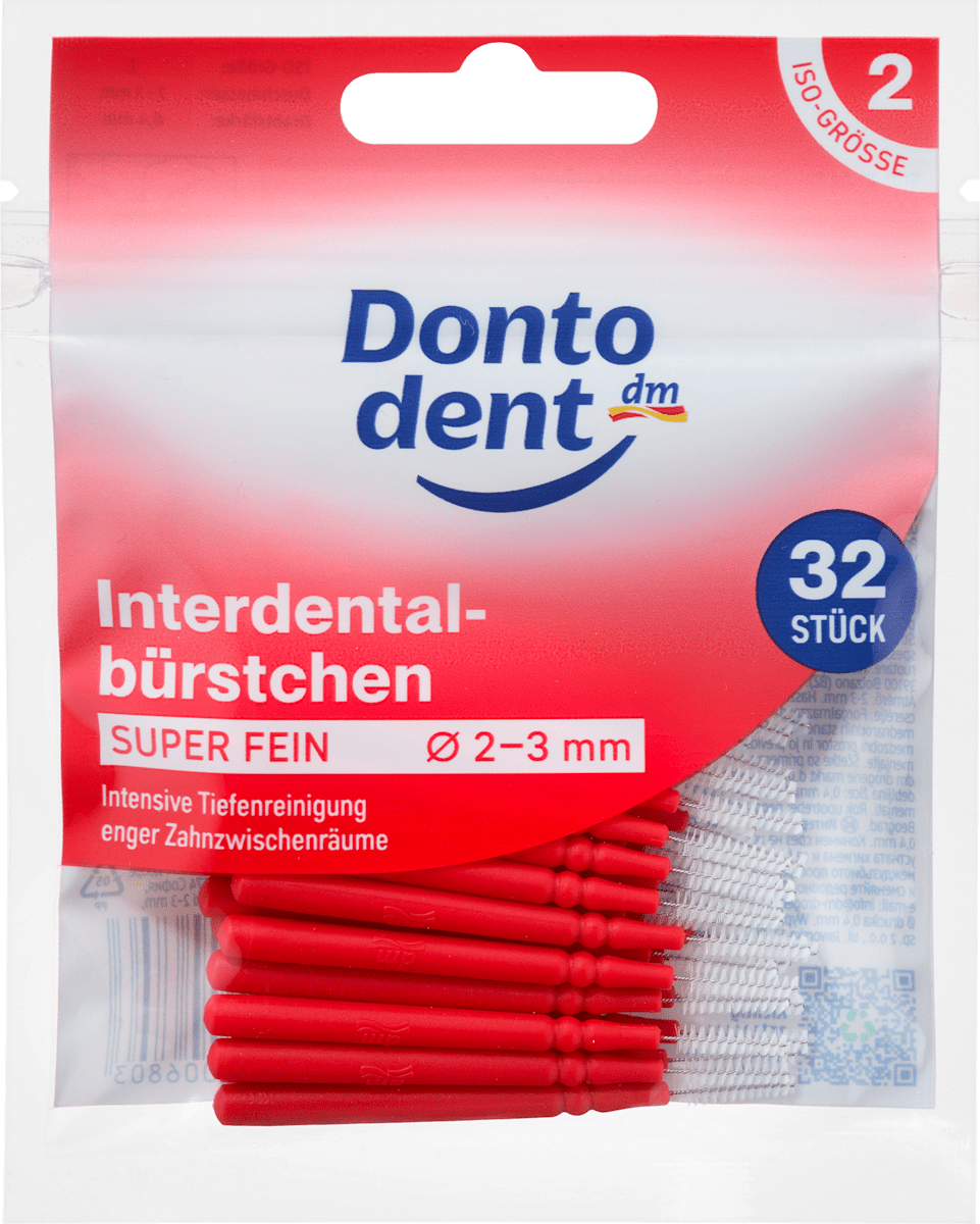 Dontodent Interdentalbürsten rot 0,4 mm ISO 2, 32 St