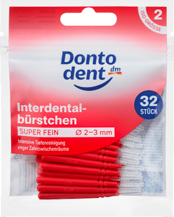Interdentalbürsten rot 0,4 mm ISO 2, 32 St